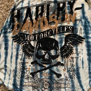Harley Davison Tie dye tank top